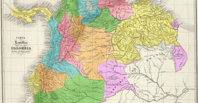 Mapa histórico de Gran Colombia 1824